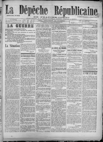 15/07/1917 - La Dépêche républicaine de Franche-Comté [Texte imprimé]