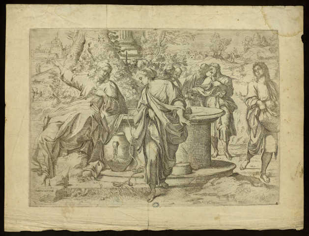 [Samaritaine au puits] [image fixe] / Anibal Car. invent et sculp. , 1580/1609