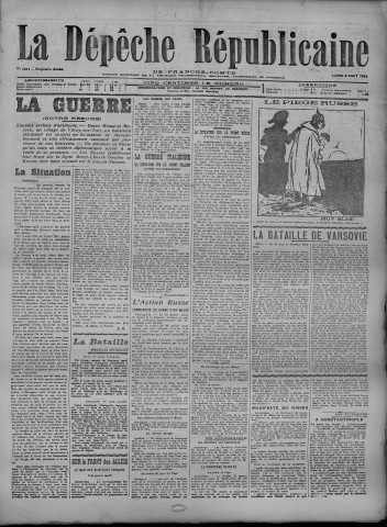 02/08/1915 - La Dépêche républicaine de Franche-Comté [Texte imprimé]
