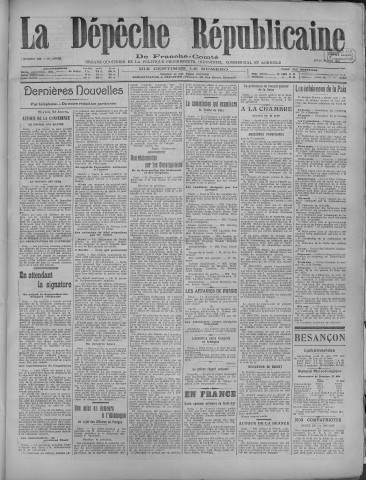 26/06/1919 - La Dépêche républicaine de Franche-Comté [Texte imprimé]