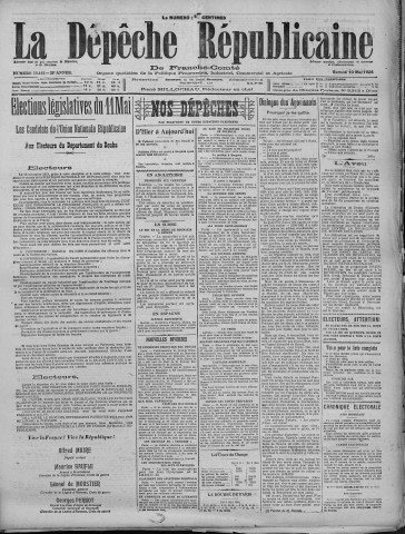10/05/1924 - La Dépêche républicaine de Franche-Comté [Texte imprimé]