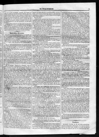 04/03/1843 - Le Franc-comtois - Journal de Besançon et des trois départements
