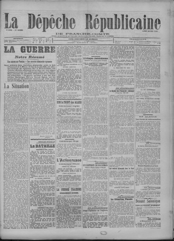 22/05/1916 - La Dépêche républicaine de Franche-Comté [Texte imprimé]