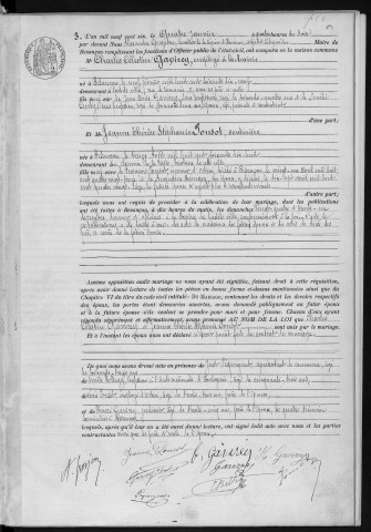 Registre des mariages, 1906