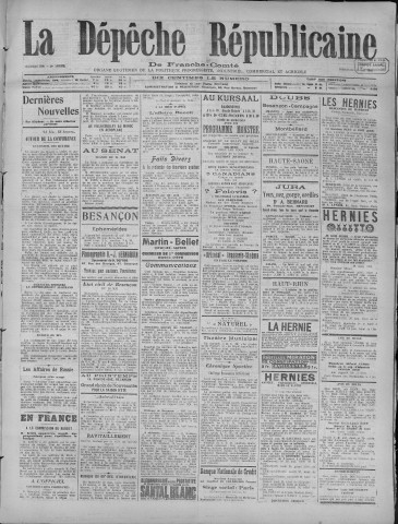 25/05/1919 - La Dépêche républicaine de Franche-Comté [Texte imprimé]