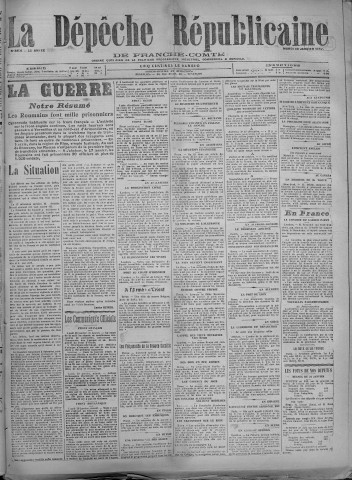 30/01/1917 - La Dépêche républicaine de Franche-Comté [Texte imprimé]