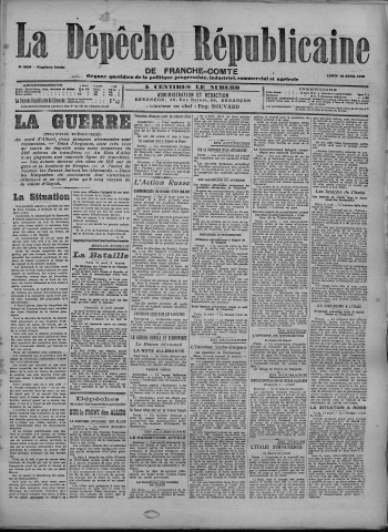 12/04/1915 - La Dépêche républicaine de Franche-Comté [Texte imprimé]