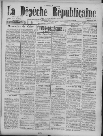 25/05/1925 - La Dépêche républicaine de Franche-Comté [Texte imprimé]