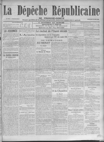 27/06/1908 - La Dépêche républicaine de Franche-Comté [Texte imprimé]