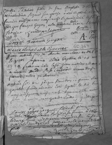 Paroisse de Bregille : baptêmes (naissances), mariages, sépultures (décès) (11 janvier 1729 - 19 décembre 1765)