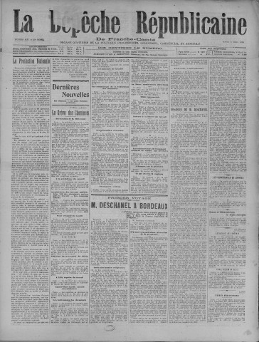 02/03/1920 - La Dépêche républicaine de Franche-Comté [Texte imprimé]