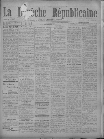 08/11/1920 - La Dépêche républicaine de Franche-Comté [Texte imprimé]