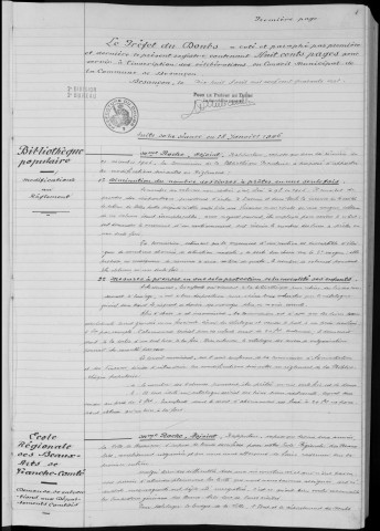 Registre des délibérations du Conseil municipal, avec table alphabétique, du 18 janvier 1946 au 23 février 1948