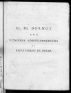 Cl.-Ig. Dormoy aux citoyens administrateurs du département du Doubs