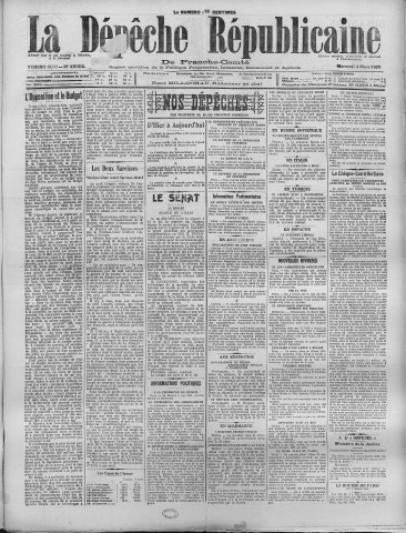 04/03/1925 - La Dépêche républicaine de Franche-Comté [Texte imprimé]