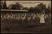Maisons d'enfants des Salins de Bregille - Besançon - Bregille-Filles - Culture Physique [image fixe] , Besançon (Doubs) : Etablissements C. Lardier, C. L. B. dans un losange, 1914-1923