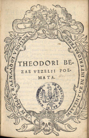 Theodori Bezae Vezelii poemata