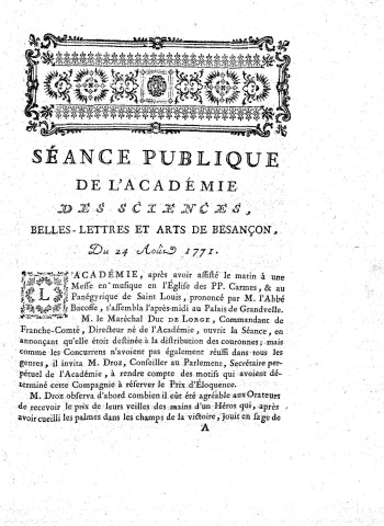 1771 - Séance publique