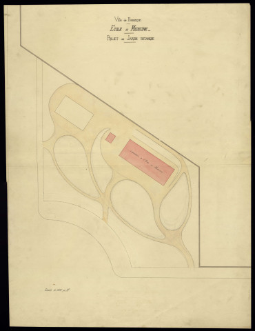 Ecole de médecine, projet de jardin botanique : plan de situation (s.d.).