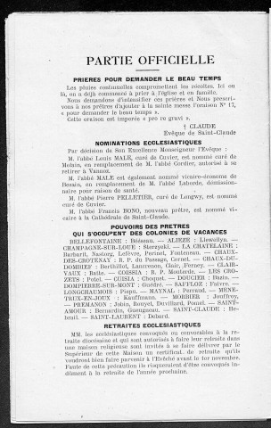 23/07/1953 - La Semaine religieuse du diocèse de Saint-Claude [Texte imprimé]