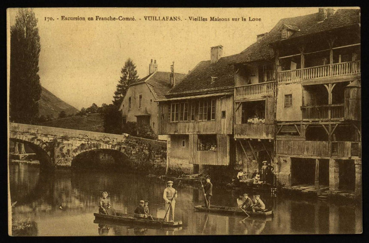 Vuillafans - Vieilles Maisons sur la Loue. [image fixe] 1910/1930