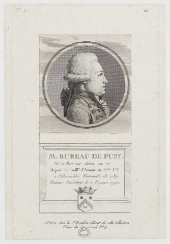 M. Bureau de Pusy [image fixe] / A Paris, chez le Sr Dejabin, éditeur de cette collection, Place du Carroussel, n°4 , Paris : Dejabin, 1800/1899