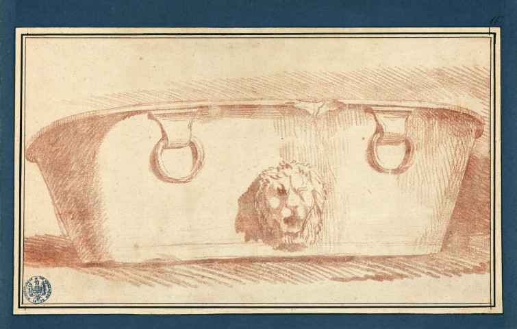 16 - Sarcophage orné d'un mufle , [Italie, [circa 1760]