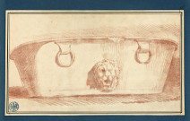 16 - Sarcophage orné d'un mufle , [Italie, [circa 1760]