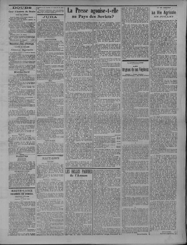 02/07/1922 - La Dépêche républicaine de Franche-Comté [Texte imprimé]