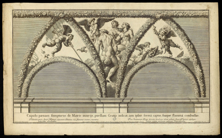 L'Amour et les Grâces [image fixe] / Raphael Sanctius Urbinas inventor. Nicolaus Dirigny Gall. delin et inc , 1693