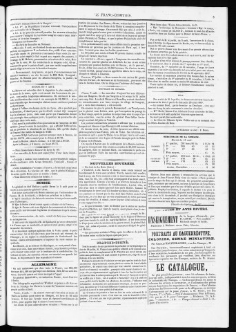 11/08/1849 - Le Franc-comtois - Journal de Besançon et des trois départements