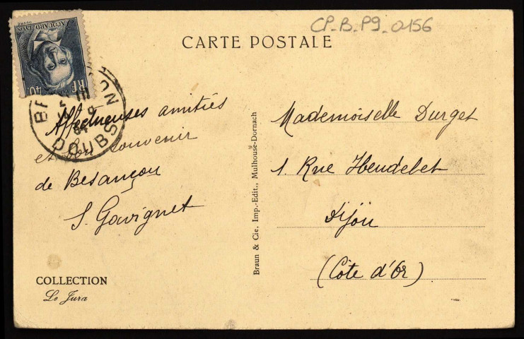 Besançon - La percée du "Trou du loup" sur la route de Suisse [image fixe] , Mulhouse-Dornach : Braun & Cie, Imp.-Edit., 1930/1934