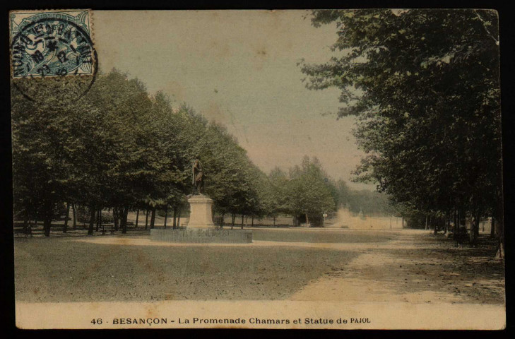 Besançon - La Promenade Chamars et statue de Pajol [image fixe] , 1904/1907