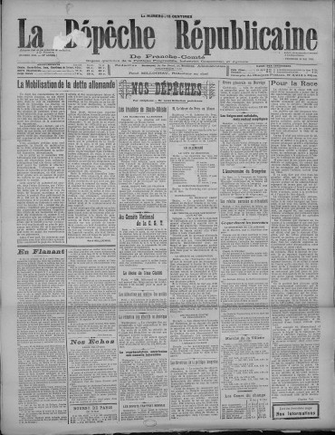 13/05/1921 - La Dépêche républicaine de Franche-Comté [Texte imprimé]