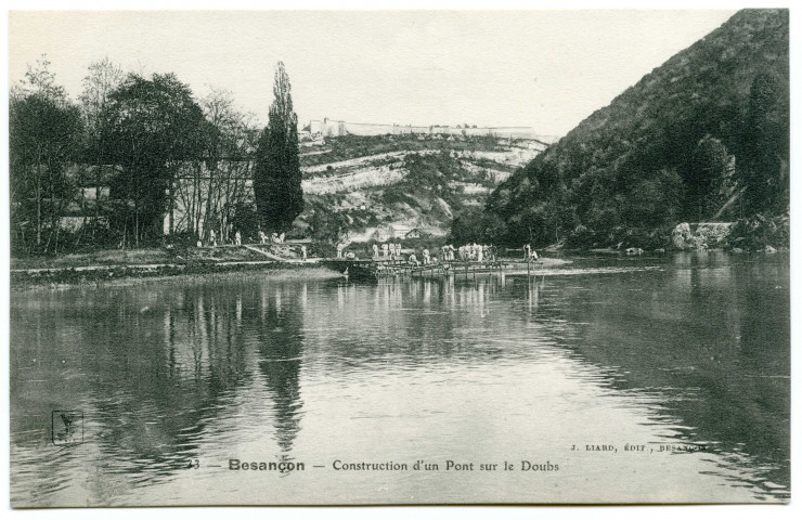 Besançon. Construction d'un Pont sur le Doubs [image fixe] , Besançon : J. Liard, 1901/1908