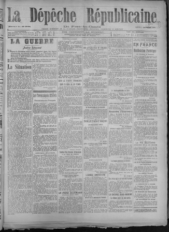 01/10/1917 - La Dépêche républicaine de Franche-Comté [Texte imprimé]