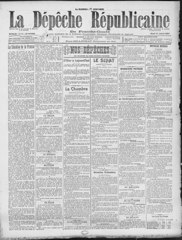 31/07/1924 - La Dépêche républicaine de Franche-Comté [Texte imprimé]