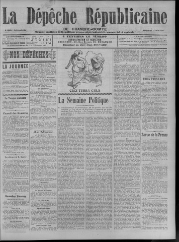 11/06/1911 - La Dépêche républicaine de Franche-Comté [Texte imprimé]