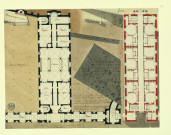 Palais du prince-évêque de Bâle à Porrentruy. Plan du corps de logis / Pierre-Adrien Pâris , [S.l.] : [P.-A. Pâris], [1700-1800]