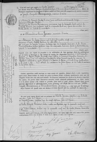 Registre des mariages, 1904