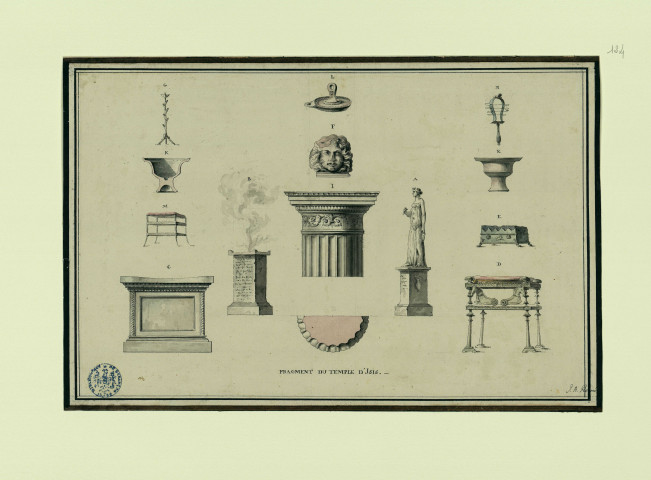 Fragment du temple d'Isis / Jean-Augustin Renard , [S.l.] : [J.-A. Renard], [circa 1778]