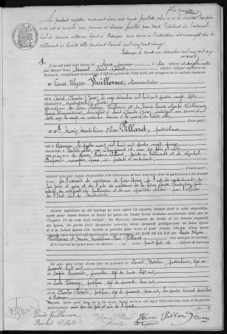 Registre des mariages, 1912