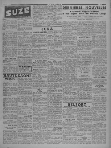 17/04/1938 - Le petit comtois [Texte imprimé] : journal républicain démocratique quotidien