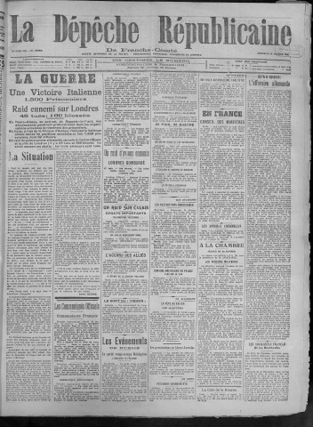 30/01/1918 - La Dépêche républicaine de Franche-Comté [Texte imprimé]