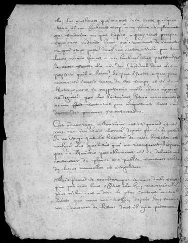 Ms 1584 - Lettre de J.-B. Boisot, abbé de Saint-Vincent de Besançon, à Pellisson, de l'Académie française, contenant le projet d'une Vie du cardinal de Granvelle, qu'il avait le dessein d'écrire