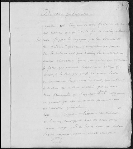 Ms Baverel 32 - « Recherches historiques sur les châteaux ruinés ou existans dans le département du Doubs, par J.-P. Baverel. 1810 »