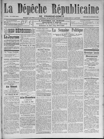 28/12/1913 - La Dépêche républicaine de Franche-Comté [Texte imprimé]