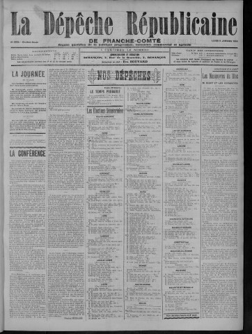 08/01/1906 - La Dépêche républicaine de Franche-Comté [Texte imprimé]