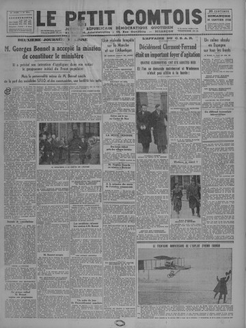 16/01/1938 - Le petit comtois [Texte imprimé] : journal républicain démocratique quotidien