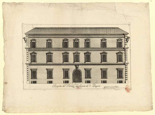 Prospetto del Palazzo Zambeccari da S. Prospero [Image fixe] , 1700/1799